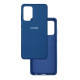 Чехол накладка Silicone Case Samsung A72 Темно-синий