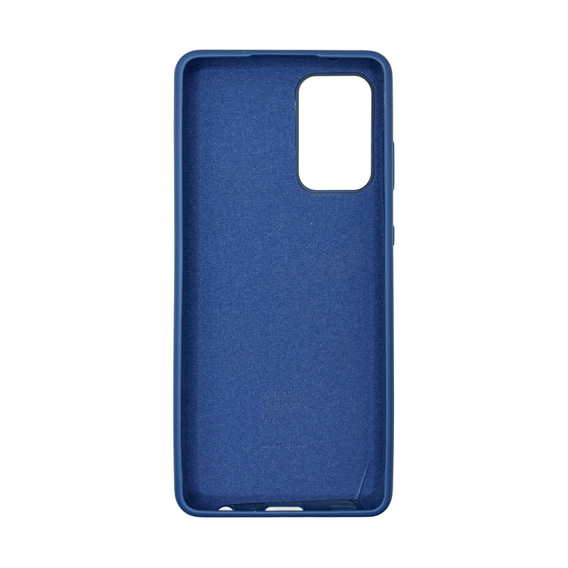 Чехол накладка Silicone Case Samsung A72 Темно-синий