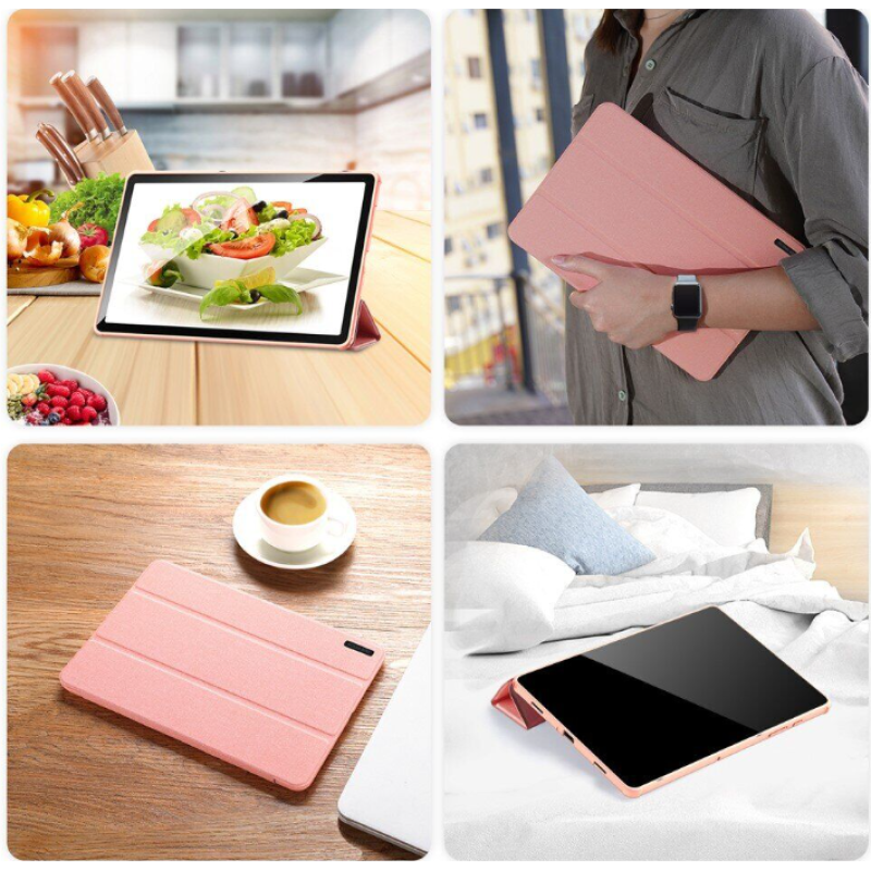 Чохол Dux Ducis Domo для Samsung Tab S10 Plus/S9 Plus/Tab S9 FE Plus with S Pen Holder Auto Sleep Pink