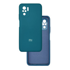 Чехол накладка Silicone Case Xiaomi Redmi Note 10 (4G) / 10S / Poco M5s Сине-зеленый