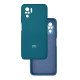 Чехол накладка Silicone Case Xiaomi Redmi Note 10 (4G) / 10S / Poco M5s Сине-зеленый