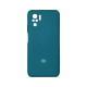 Чехол накладка Silicone Case Xiaomi Redmi Note 10 (4G) / 10S / Poco M5s Сине-зеленый