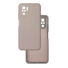 Чехол накладка Silicone Case Xiaomi Redmi Note 10 (4G) / 10S / Poco M5s Бежевый