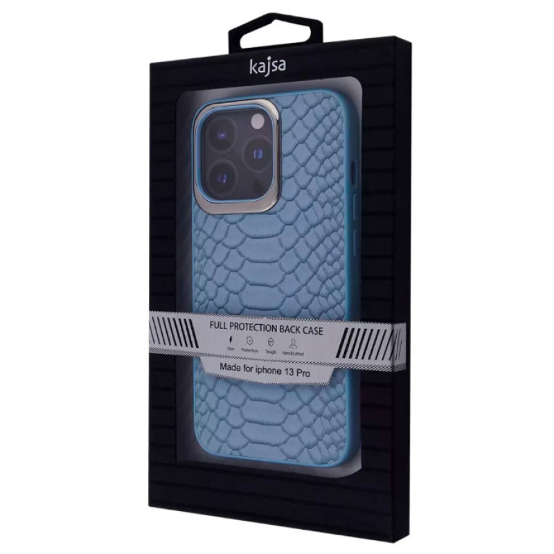 Чехол накладка Kajsa with Magsafe Blue Snake iPhone 13 Pro Max