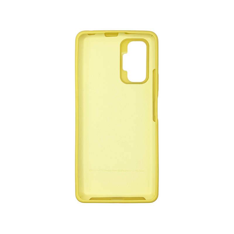 Чехол накладка Silicone Case Xiaomi Redmi Note 10 Pro/Max Желтый