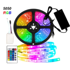 Светодиодная лента LED 5050 5m 250Led, 12V-220V с пультом, влагостойкая