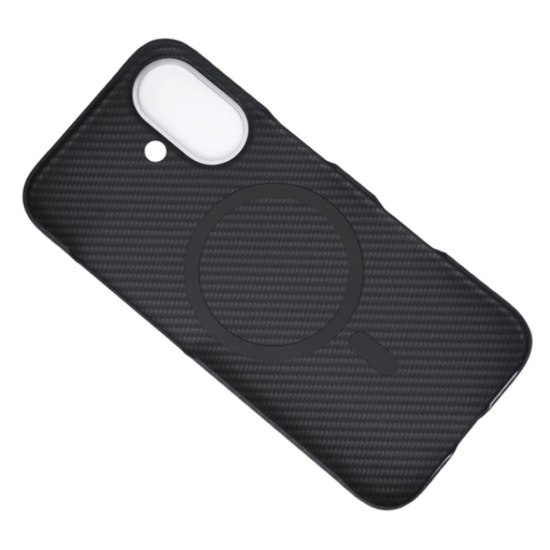Чехол накладка Kevlar Carbon with MagSafe Apple iPhone 17 Black