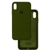 Чехол Silicone Case iPhone Xs Max Темно-зеленый
