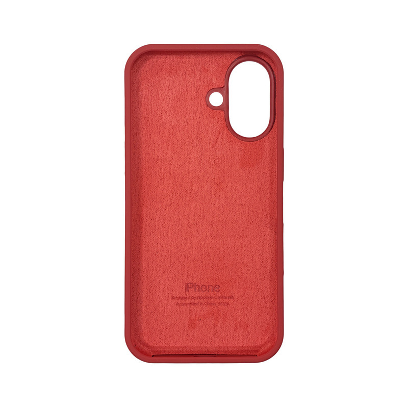 Чехол Silicone Case iPhone 16 Красный (Rose Red)