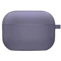 Чохол-футляр для навушників AirPods 4 з мікрофіброю, сірий (Lavander Gray)