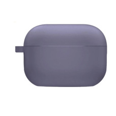Чехол футляр для наушников AirPods Pro3 с микрофиброй Серый (Lavander gray)