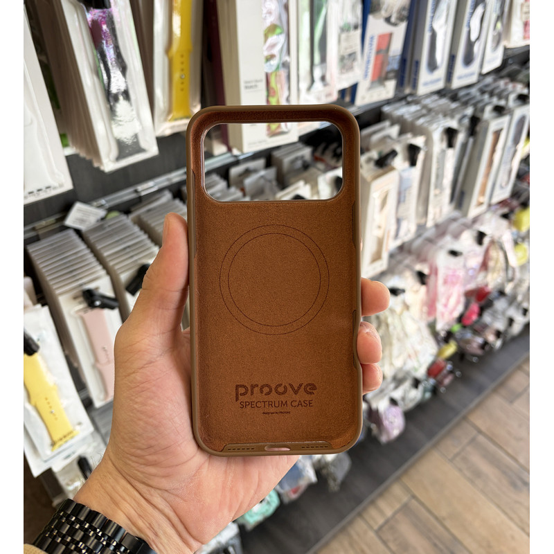 Чехол накладка Proove Spectrum Case with MagSafe iPhone 17 Pro Max Коричневый (choco mousse)