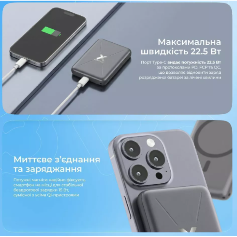 Power Bank Proove X-Core 22.5W 10000mAh Gray