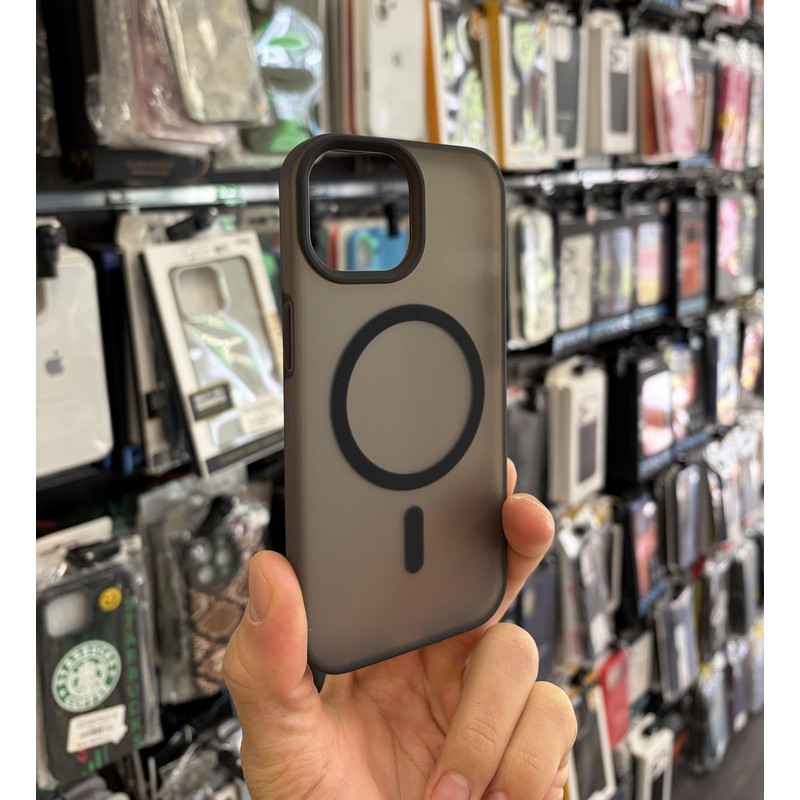 Чехол накладка Smoky Case with MagSafe iPhone 13 Pro Black