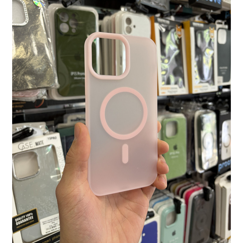 Чохол накладка Smoky Case with MagSafe iPhone 13 / 14 Light Pink