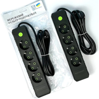 Подовжувач UA Power F44 на 4 розетки 2м Black