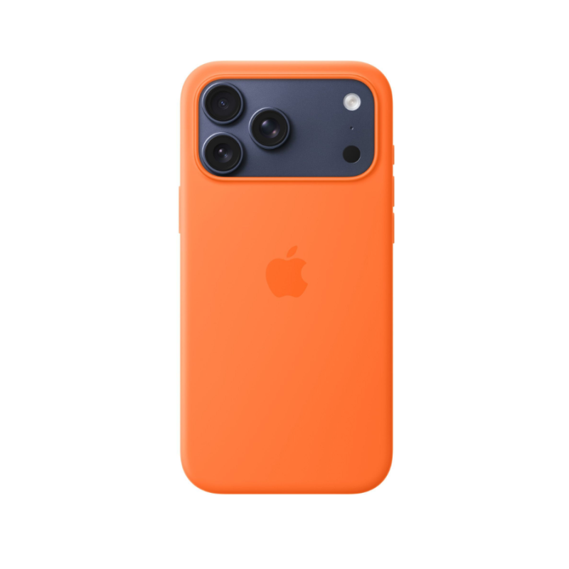 Чехол Silicone Case Original with MagSafe с анимацию iPhone 17 Pro Max оранжевый (Orange)