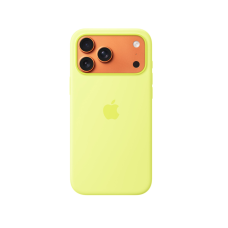Чохол Silicone Case Original with MagSafe за анімацією iPhone 17 Pro Max Жовтий (Neon Yellow)