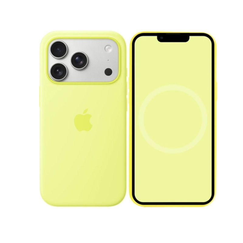Чохол Silicone Case Original with MagSafe за анімацією iPhone 17 Pro Max Жовтий (Neon Yellow)