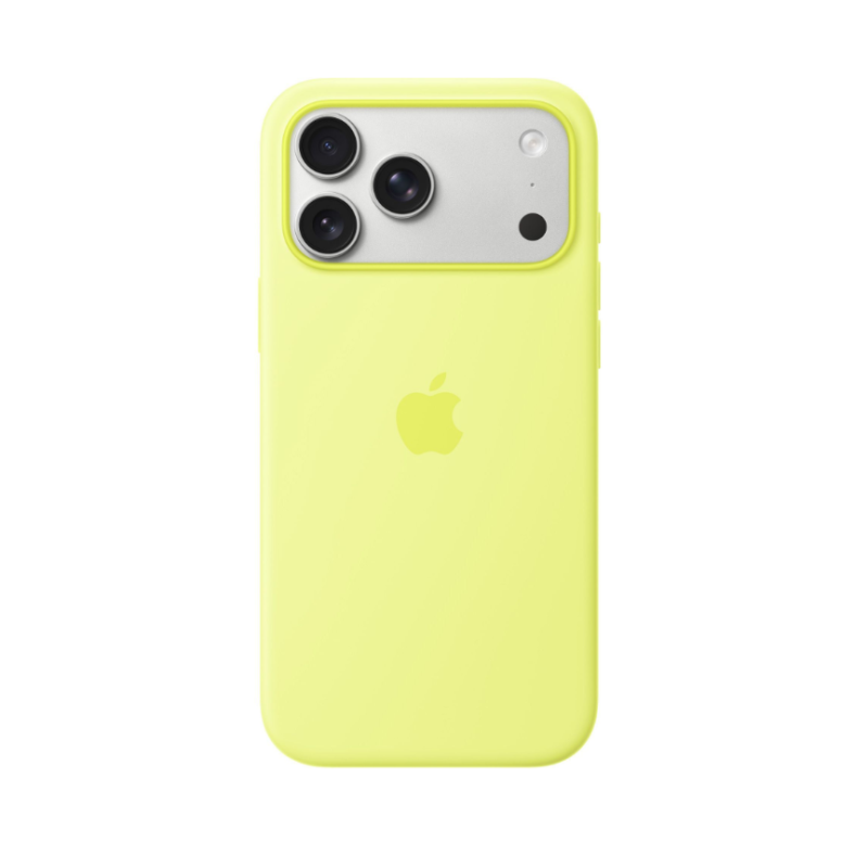 Чохол Silicone Case Original with MagSafe за анімацією iPhone 17 Pro Max Жовтий (Neon Yellow)