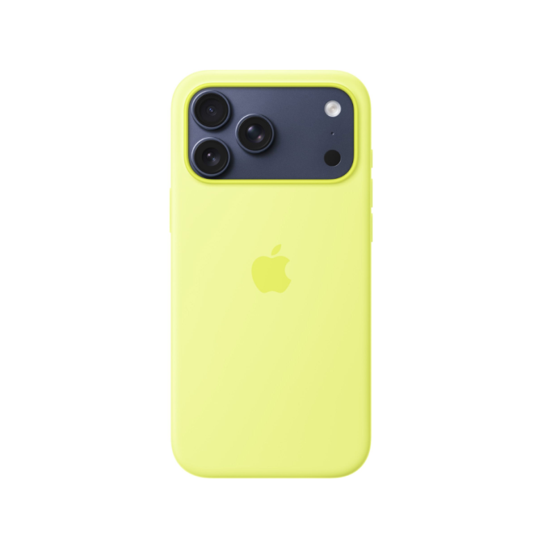 Чохол Silicone Case Original with MagSafe за анімацією iPhone 17 Pro Max Жовтий (Neon Yellow)