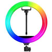 Кольцевая светодиодная Led Лампа 30см Crystal RD-30 RGB с креплением для телефона