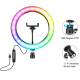 Кольцевая светодиодная Led Лампа 30см Crystal RD-30 RGB с креплением для телефона