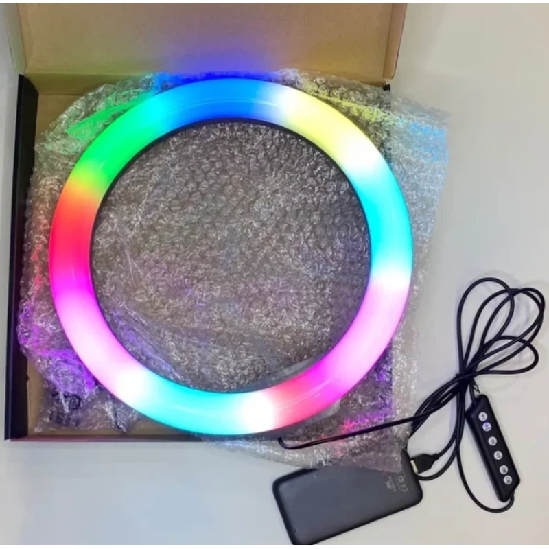 Кольцевая светодиодная Led Лампа 30см Crystal RD-30 RGB с креплением для телефона