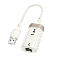 Переходник OTG Hoco UA41 Crystal USB to RJ45 (100 mbps)