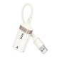 Перехідник OTG Hoco UA41 Crystal USB to RJ45 (100 mbps)