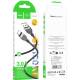Кабель USB-Type C Hoco X109 3А 3m black