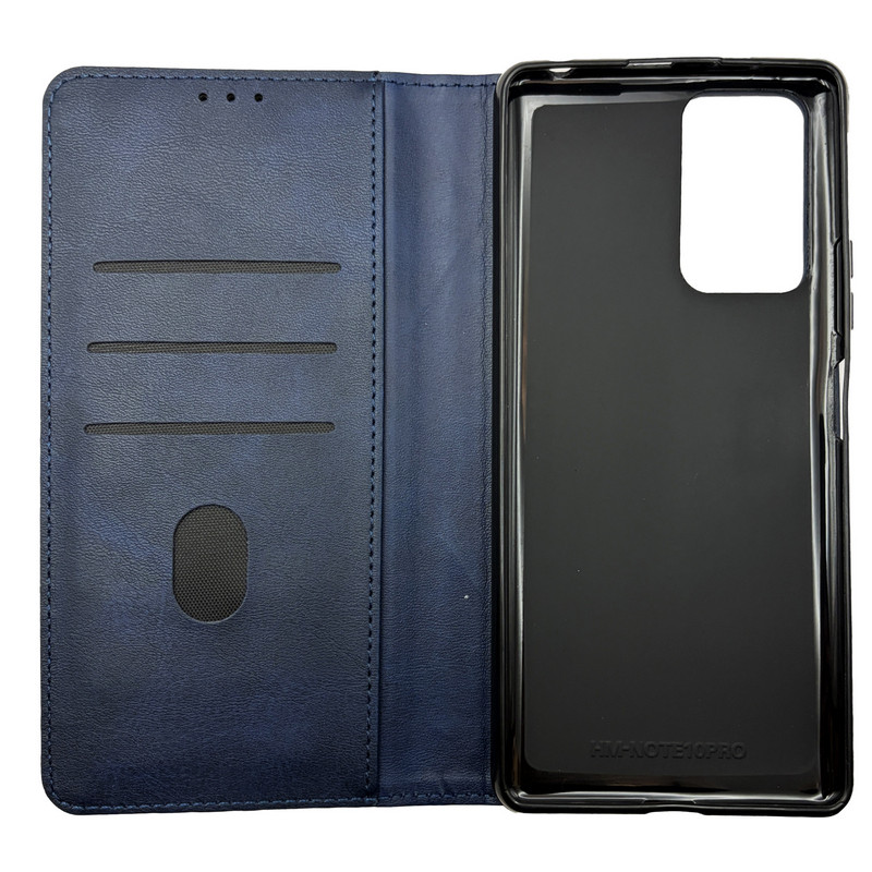 Чехол книжка Business leather Xiaomi Redmi Note 10 Pro/Max Синий