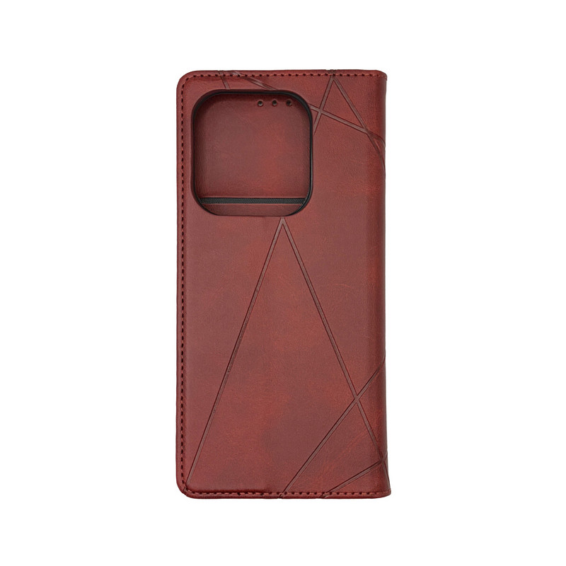 Чехол книжка Business leather Xiaomi Redmi Note 14 4G Красный