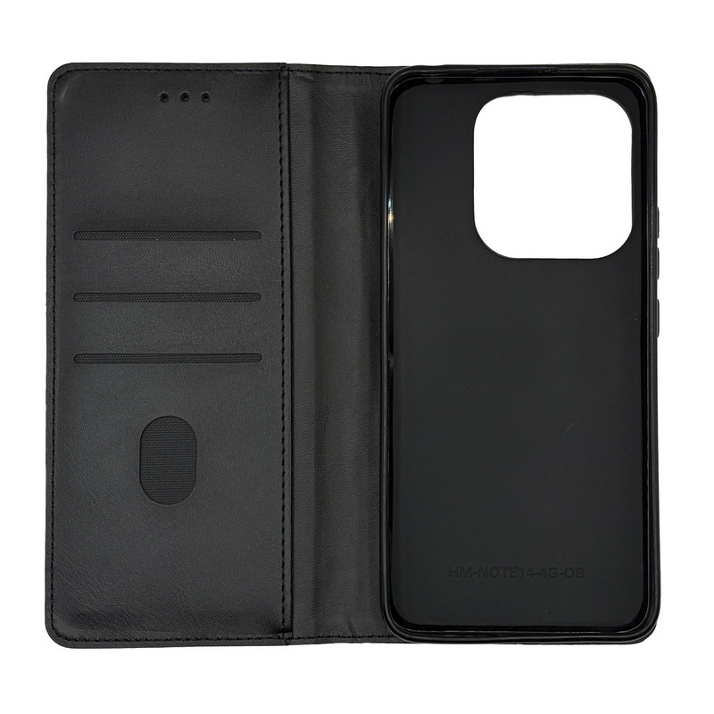 Чохол книга Business leather Xiaomi Redmi Note 14 4G Чорний