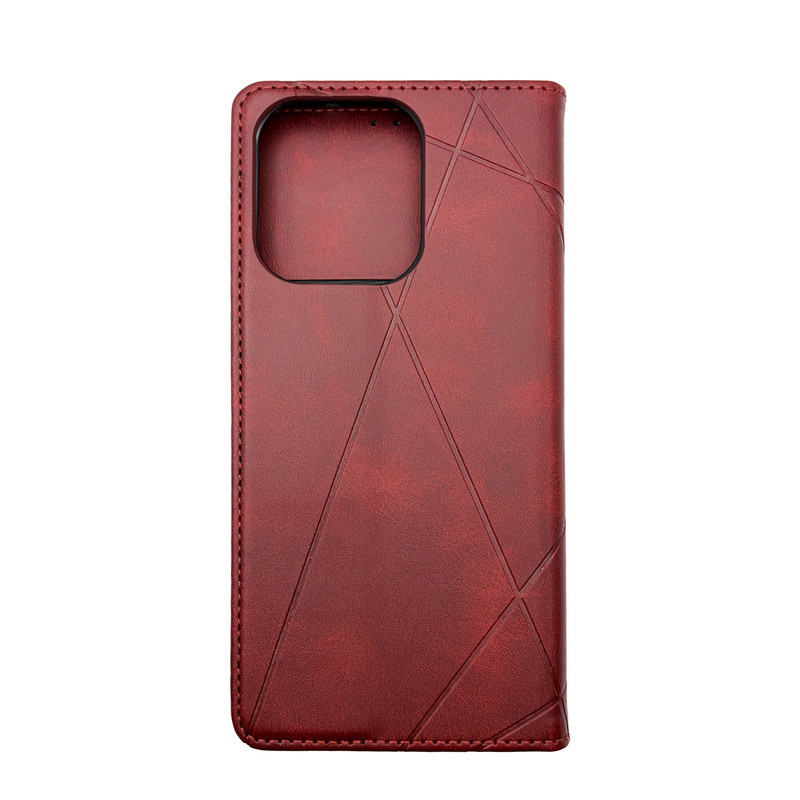 Чехол книжка Business leather Xiaomi Redmi 13 / Poco M6 Красный