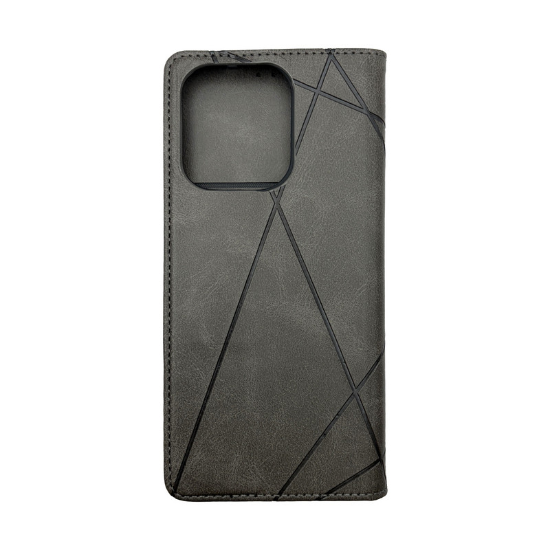 Чехол книжка Business leather Xiaomi Redmi 13C / Poco C65 Серый