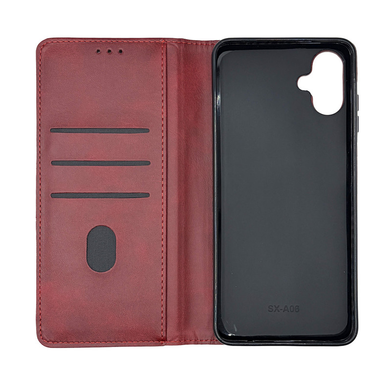 Чехол книжка Business leather Samsung A06 Красный