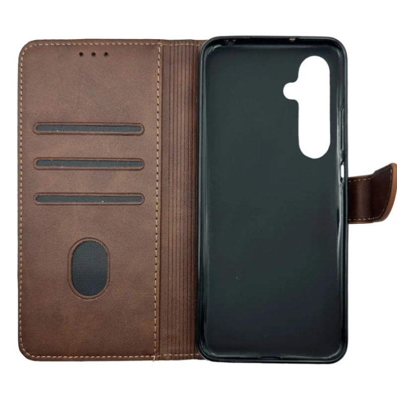 Чехол книжка Business leather Хлястик Samsung A36 / A56 Коричневый