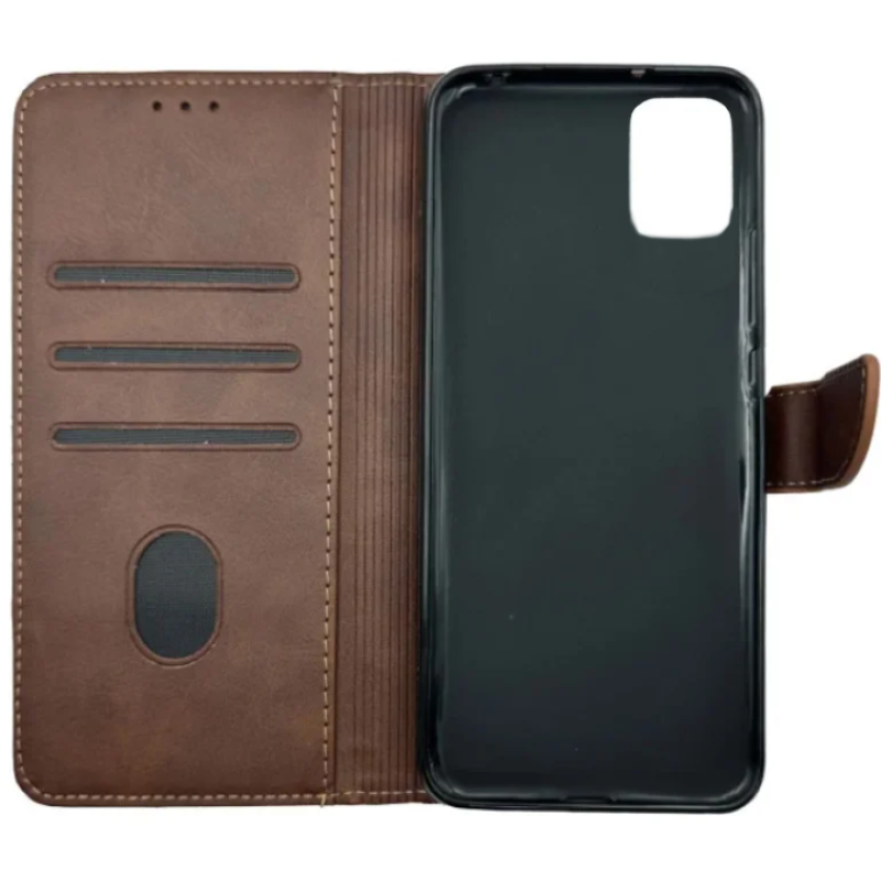 Чехол книжка Business leather Хлястик Samsung A06 Коричневый