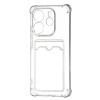 Чехол накладка прозрачный с карманом Xiaomi Redmi Note 14 5G