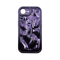 Чехол накладка 3D Bubble Wavy iPhone 16E Фиолетовый