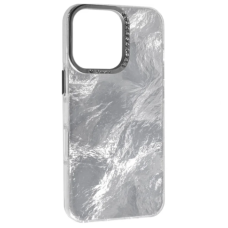 Чехол накладка Marble iPhone 16 Pro Max Silver