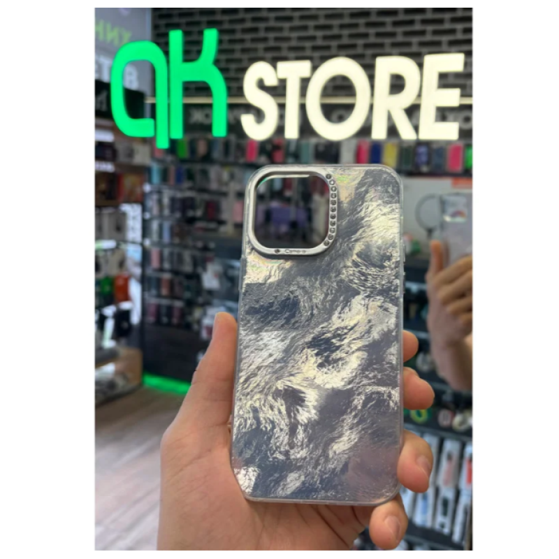 Чохол накладка Marble iPhone 16 Pro Max Silver