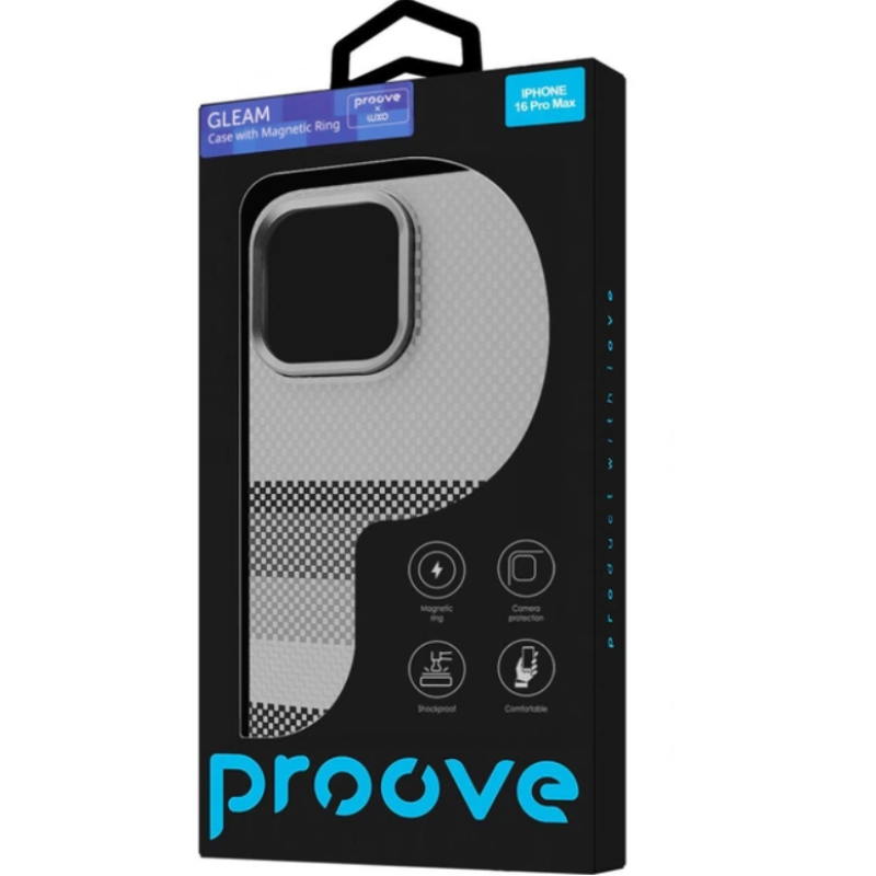 Чохол накладка Proove Gleam Case with Magnetic Ring iPhone 16 Pro Max White Borders