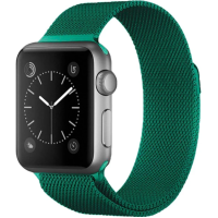 Ремінець Apple Watch металевий Milanese Loop 38/40/41 mm Зелений (Green)