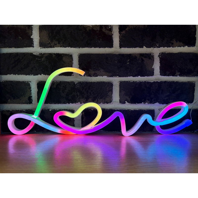 Neon напис LOVE RGB USB APP+пульт 