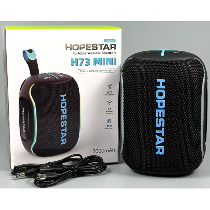 Колонка HOPESTAR H73 Mini 15W, 3000mAh (15,3*11,2*9,5 см)