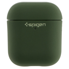 Чехол футляр для наушников AirPods 1/2 Spigen Ring Leather Armor Army Green