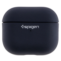Чехол футляр для наушников AirPods 3 Spigen Ring Leather Armor Blue