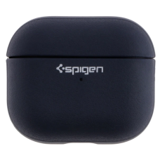 Чехол футляр для наушников AirPods 4 Spigen Ring Leather Armor Blue